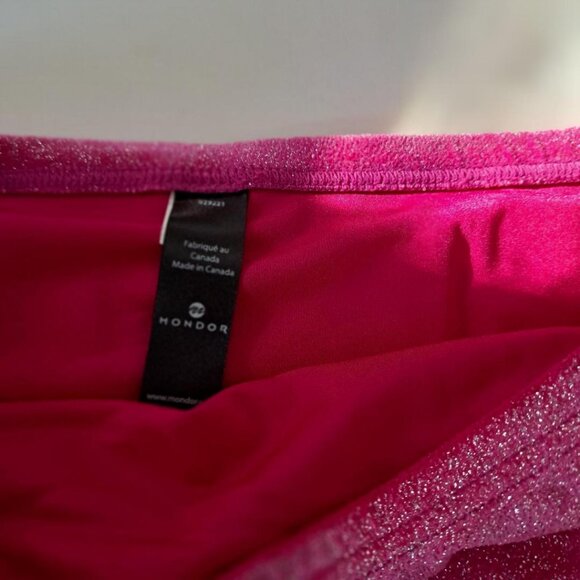 Mondor adult XL figure skating flat skirt velour sparly fabric NWT pink - Picture 3 of 4